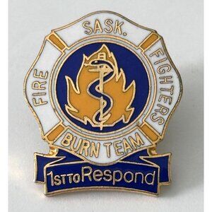Saskatchewan Canada Sask Firefighters Burn Team 1st To Respond Lapel Pin